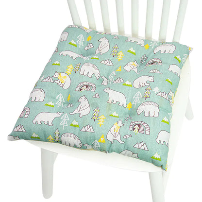 Chair Cushion for Bay Window - Printed Polyester Linen