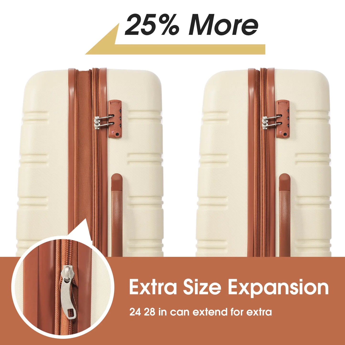 TrendSpinner DuoPlus - 3-Piece Featherlight Luggage Set with TSA Lock