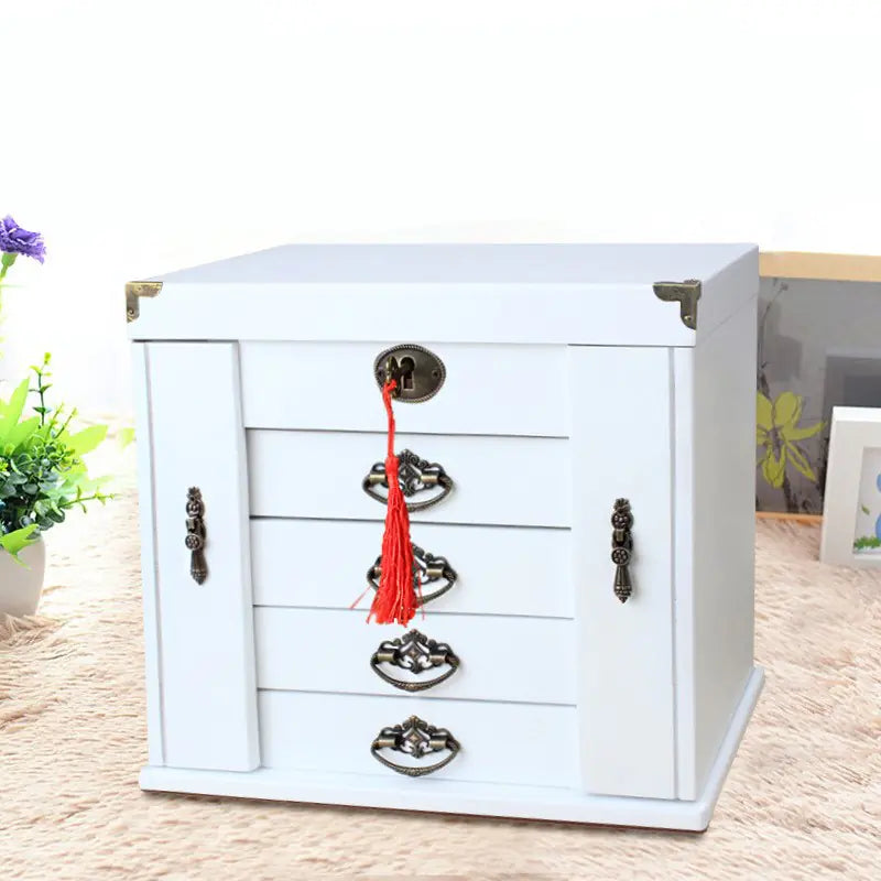 Vintage New Zealand Pine Jewelry Chest